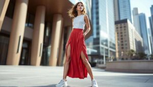 So kombinieren wir Röcke und Sneaker in 2026 – 4 frühlingshafte Looks