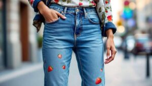 Mit der „Erdbeer“-Jeans von H&M kehrt ein 2010er-Trend zurück